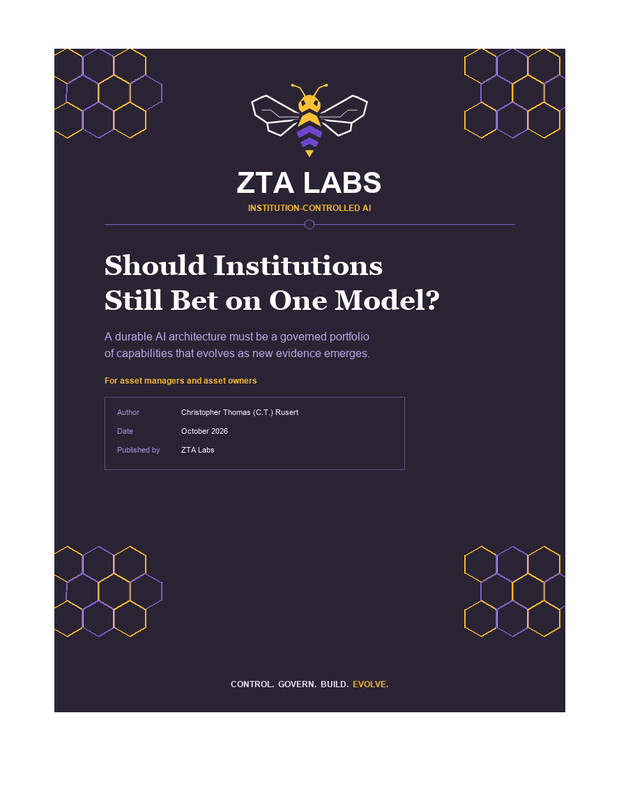 Cover of Should Institutions Still Bet on One Model?
